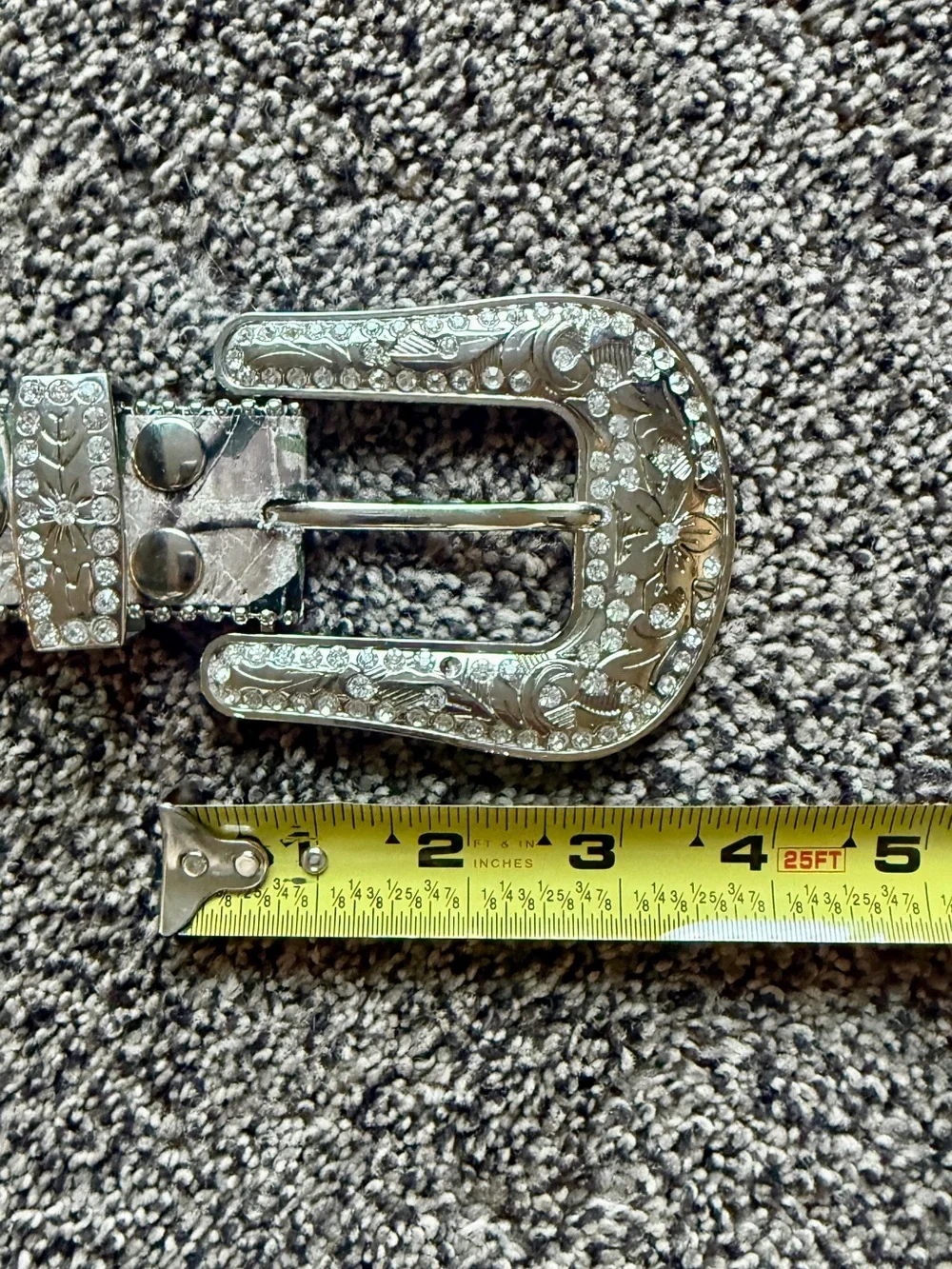 Rhinestone Embellished Camo Western Belt